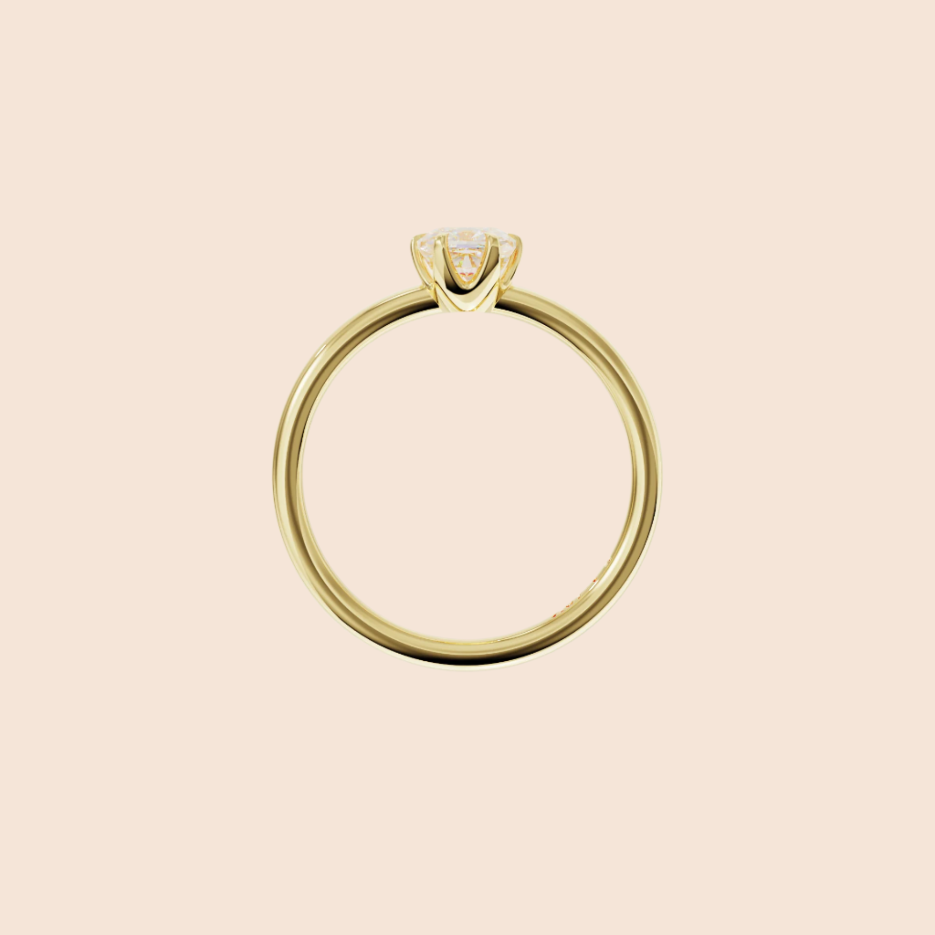 18K Yellow Gold Chispa Cushion Engagement Ring